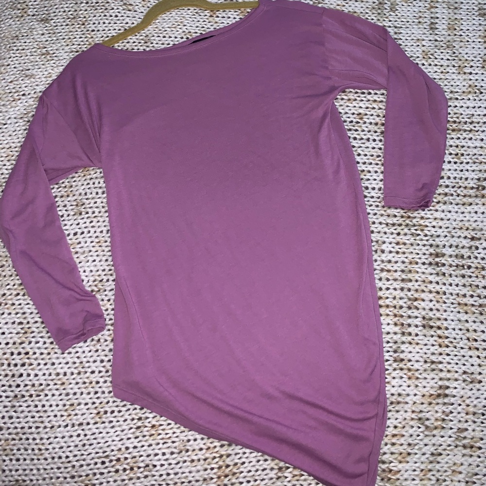 Armani Exchange Purple Asymmetrical Top XSMALL